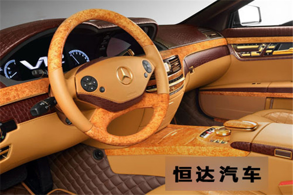 奔驰S600黄金内饰改装